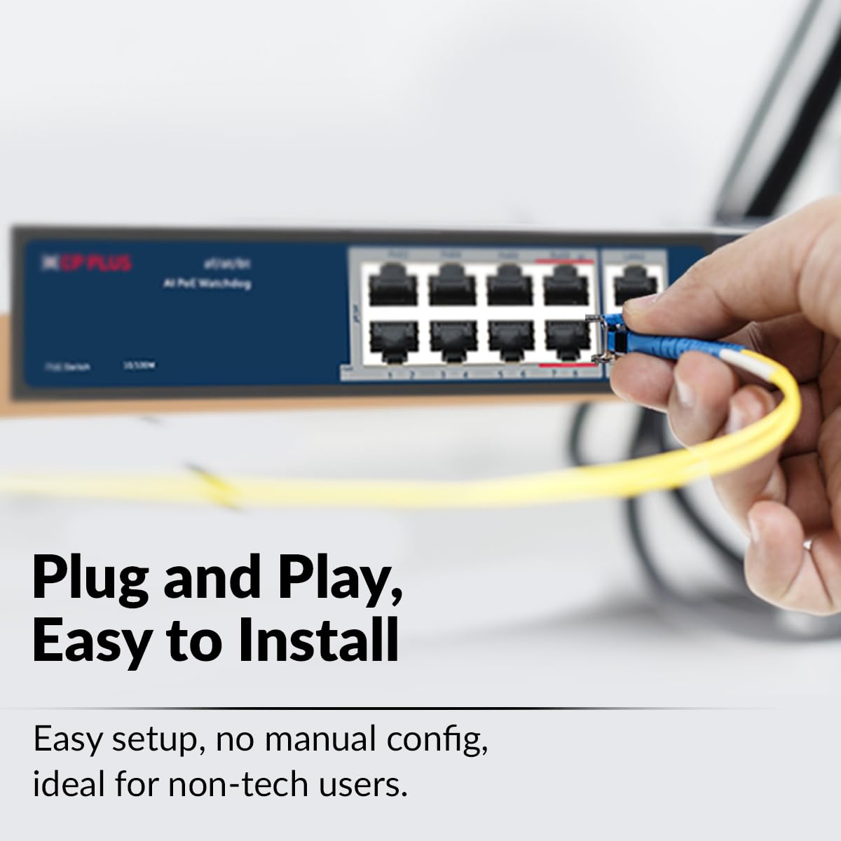 CP Plus 8GP + 2G + 2SFP 10/100/1000Mbps AI PoE Switch